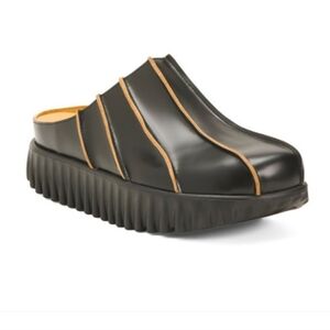 NWOB 4CCCCEES Waffo Leather Mules. Size EU40